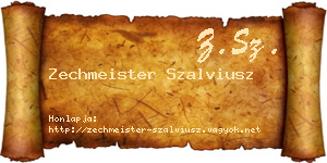 Zechmeister Szalviusz névjegykártya